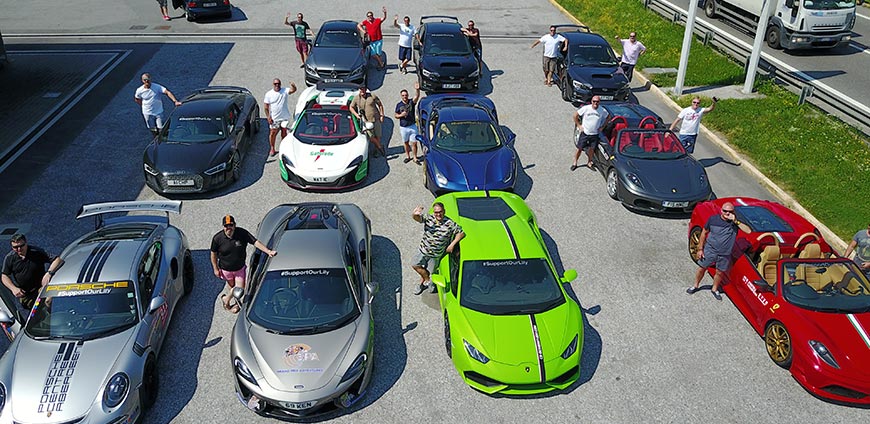 supercars all lined up